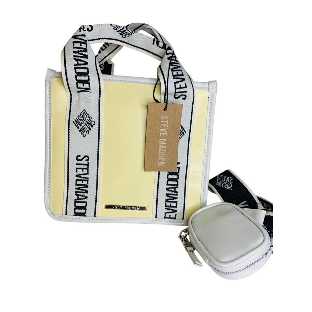 Steve Madden Yellow Patent Vegan Leather‎ Bwebber Bag Lemon DT622800 New
